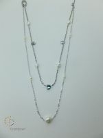 PNA-020 Pearl Necklace with Sterling Silver Chain