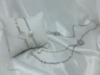 PNA-065 Pearl Necklace with Sterling Silver Chain