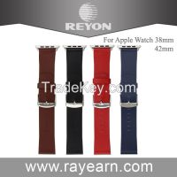 Luxury real alligator leather watch band for apple watch leather watch strap with metal clip
