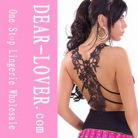 Ruffle Top with Sexy Case Back For Embroidery Black(LC25065-2) From China