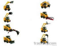 a variety of attachments for skid steer loaders