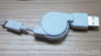 New iPhone 5 Retractable Lightning to USB Cable white