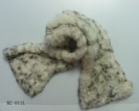 Rabbit  fur knit scarf