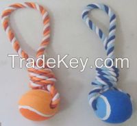 Pet toy Rope with tennis 2165