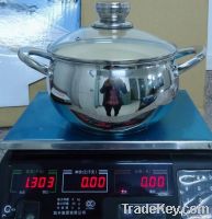 stainless steel casserole ceramic inside with glass lid 201material