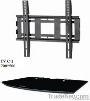 LCD LED plasma TV Wall Mount with glass shelf
