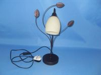 metal and glass table lamp
