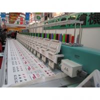 9 needle 15 head flat embroidery machine