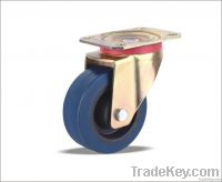 Swivel Caster with Elastic Rubber wheels(Nylon core)