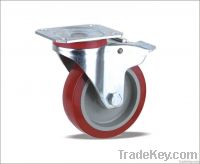 Braked Swivel Caster with TPU wheel(Nylon core)