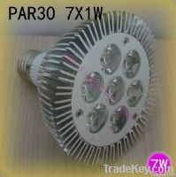 7w PAR30 led spotlight, 7w e27 led bulbs, e27 led lights, 85-265V