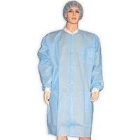 SMS lab coat, Cotton Knit Collar and Cuff, wrist