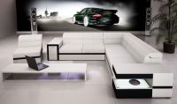 Leather Sofa, Scandinavian Funktion And Italian