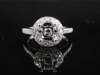 Engagement ring/wedding ring/white gold ring/platinum ring (Diamond ring / Semi-Mount Ring)