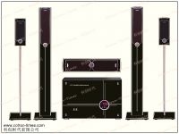 Home Theatre System 5.1 (Woofer:008B+ Stands: 1009)