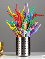   6mm / 26cm DIY Plastic Bendable Crazy Straws Juice Drinking Straw Party Supplies