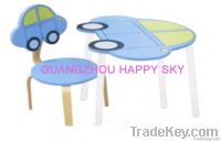 Wooden children furniture    Interesting  Car Table Chair  Promotional