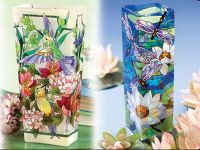 Stained glass vase, glass vase, art vase, gift, glass crafts, glassware From China