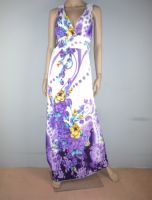 Beautiful cross style maxi dress-CROSS 8002