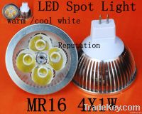 MR16 4X1W LED Spot Light Ceiling Down Light warm/Cool White