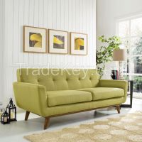 Modern Wooden Upholstery Loveseat