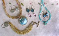 14k Gold Jewelry Incorporates Roman Glass