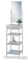 Al bathroom free standing glass shelf with mirror