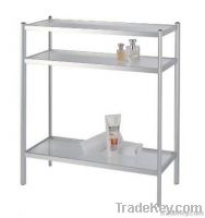 Al free standing bathroom glass shelf