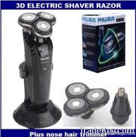 Electric shaver, 3D wet and dry electric razor, plus nose hair trimmer, r