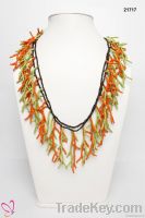 Fresco Glass Seed Bead Neon Strand Necklace