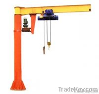 BZ model swing pillar jib crane with electric wire rope hoist