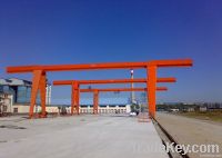 electric hoist single beam gantry crane with cantilever