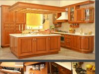 Solid wood kitchen cabinet