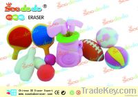 Soododo 3D Sports Club erasers, Golf eraser, bowling eraser