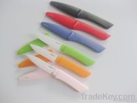 3inch ceramic fruit paring knife with colorful sheath