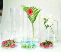 Clear glass vase