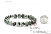1D000809B 17.45g Smooth Ball 8mm Green Phantom Quartz Strand Bracelet From China