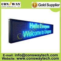 CE approved programmable led sign with blue color and size 200cm(W)*40cm(H)*7cm(D)