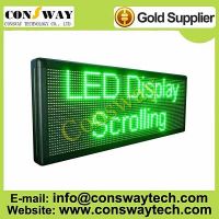 CE approved led messages display with Green color and size 104cm(W)*40cm(H)*7cm(D)