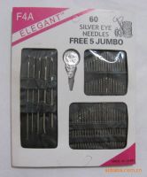 sewing needle kit, 60pcs silver eye needles kit