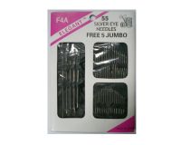 Sewing Needle Kit, 55pcs Silver Eye