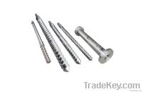 Rubber machine screw barrel