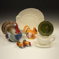 Ceramic Thanksgiving Turkey Holiday Items