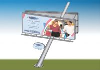 Outdoor Inclined Pillar Advertising Billboard