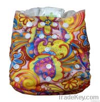 2013 hot sale PUL AI2 diapers washable double gussets, microfleece