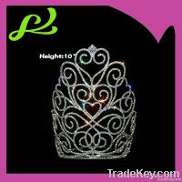 Rhinestone Pageant Crown Adjustable Bander