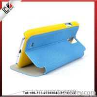 2013 new flexibility leather case for Samsung Galaxy S4