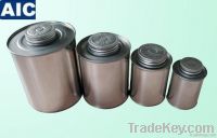 4oz, 8oz, 16oz, 32oz pvc adhesive screw top tin bottle