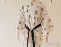 100% cotton printed bathrobe