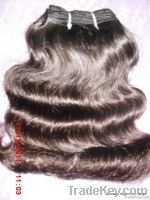 Deep wavy machine weft